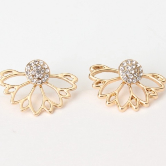 Rhinestone Peekaboo Earrings - Picture 3 of 8